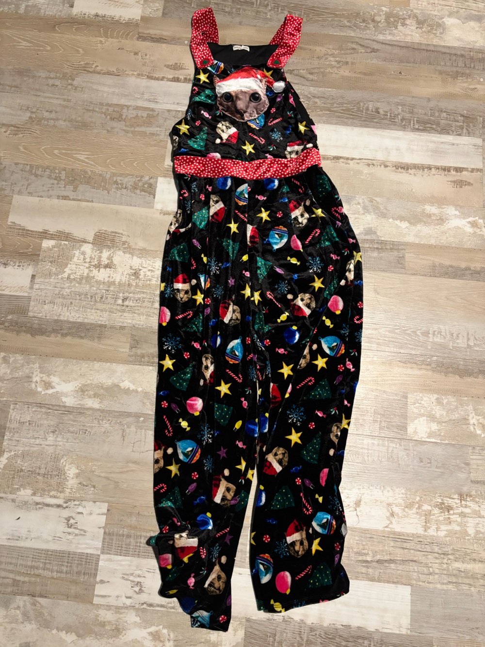 Black Holiday PJs with Festive Print